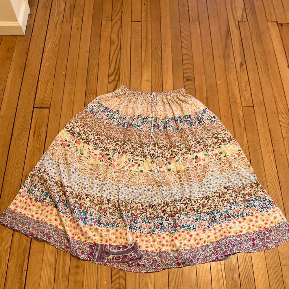 Blue Sky Multicolor Floral Maxi Skirt